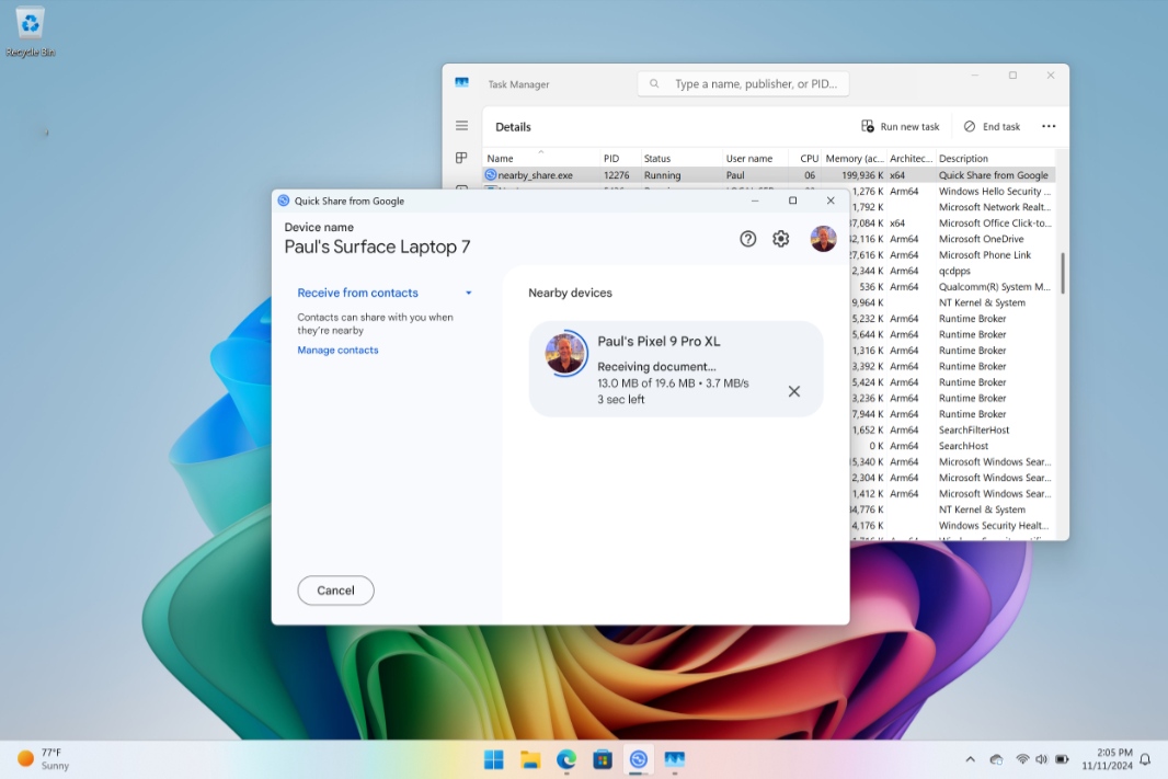 Google Quick Share is Coming to Windows 11 on Arm