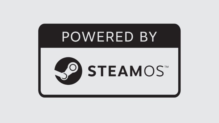 Steam machines powered by Steam OS logo