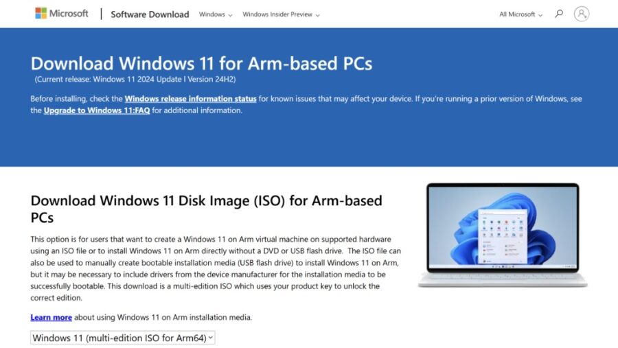 Download Windows 11 on Arm