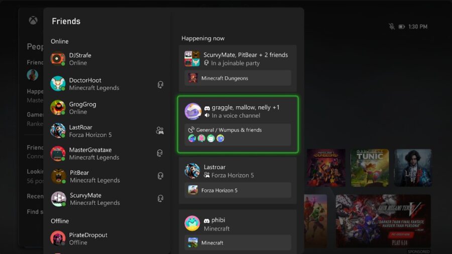 Xbox Discord Calling Streaming features